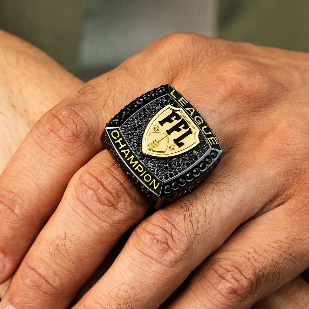 FFL Stunna Ring Black and Gold | Fantasy Football Championship