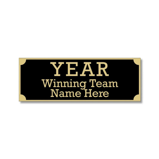 TrophySmack Free Black & Gold Name Plate