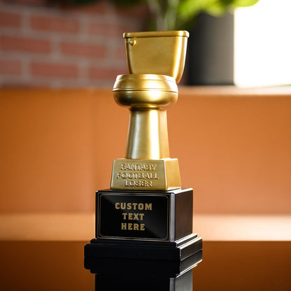 TrophySmack Golden Toilet Trophy - Loser Award