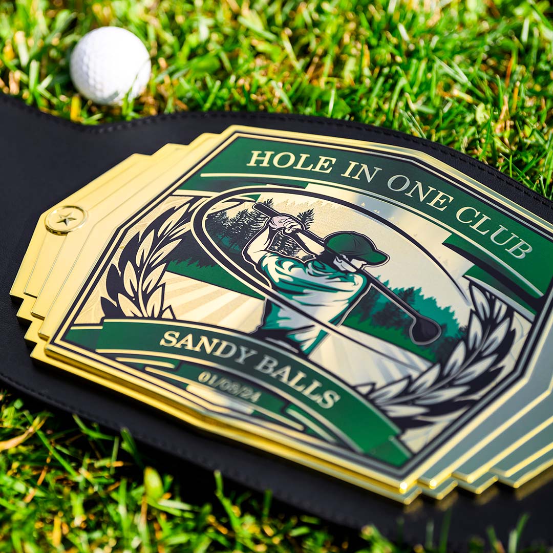 TrophySmack Golf Swing 6lb Customizable Championship Belt
