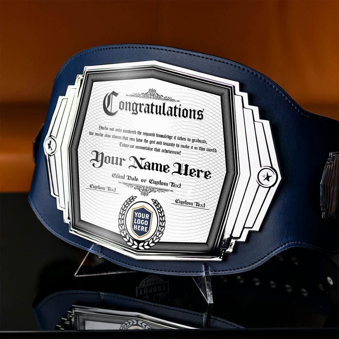d50a1b96-9399-4f61-a94e-67ef421d0a3e Images High... Graduation Belt - Custom 6lb Championship Belt - TrophySmack