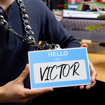 TrophySmack Hello My Name Is Custom Acrylic Chain