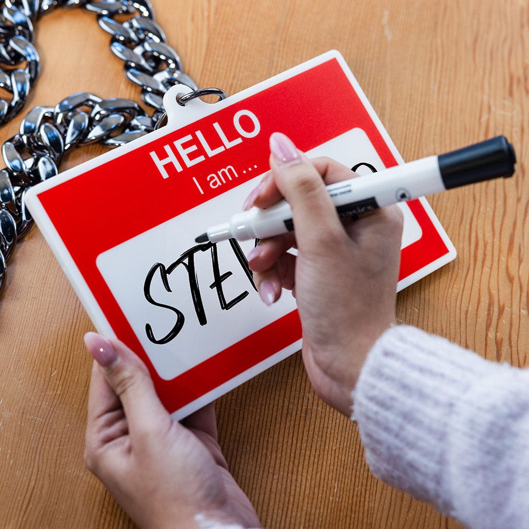 TrophySmack Hello My Name Is Custom Acrylic Chain