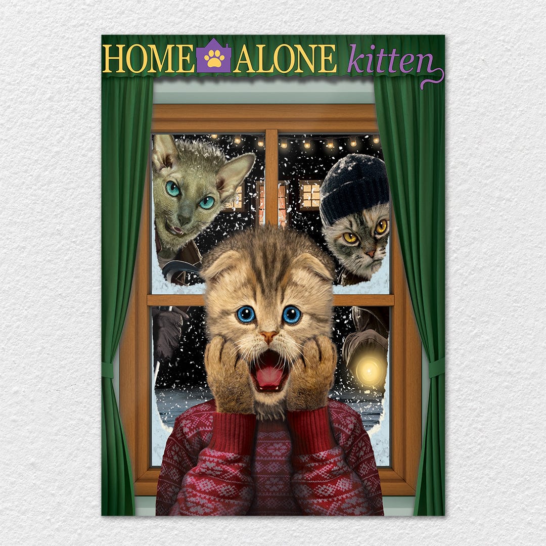 TrophySmack Home Alone Kitten - Metal Wall Art