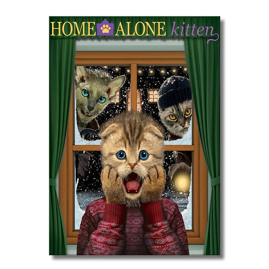 TrophySmack Home Alone Kitten - Metal Wall Art