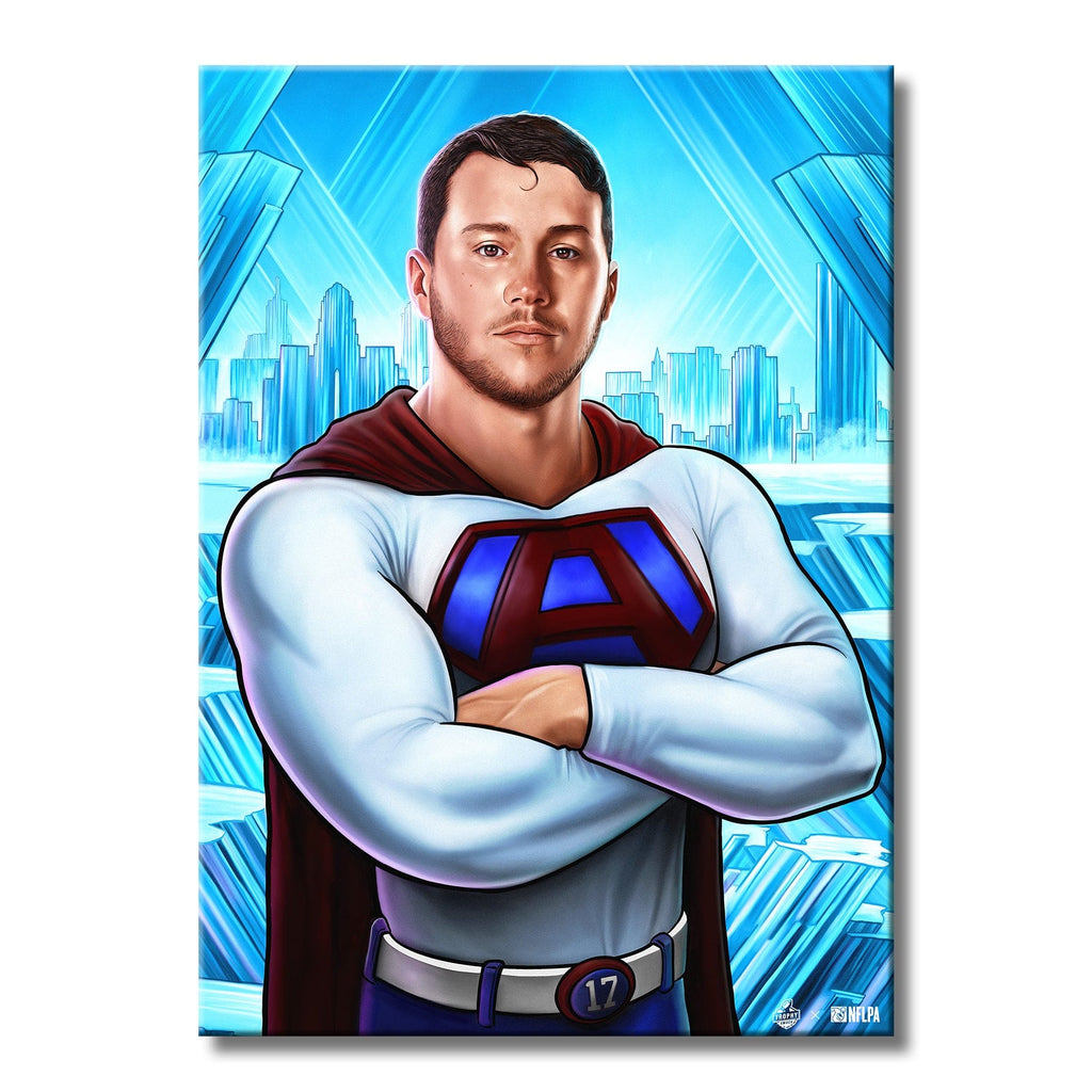 Josh Allen Super Hero Metal Wall Art TrophySmack