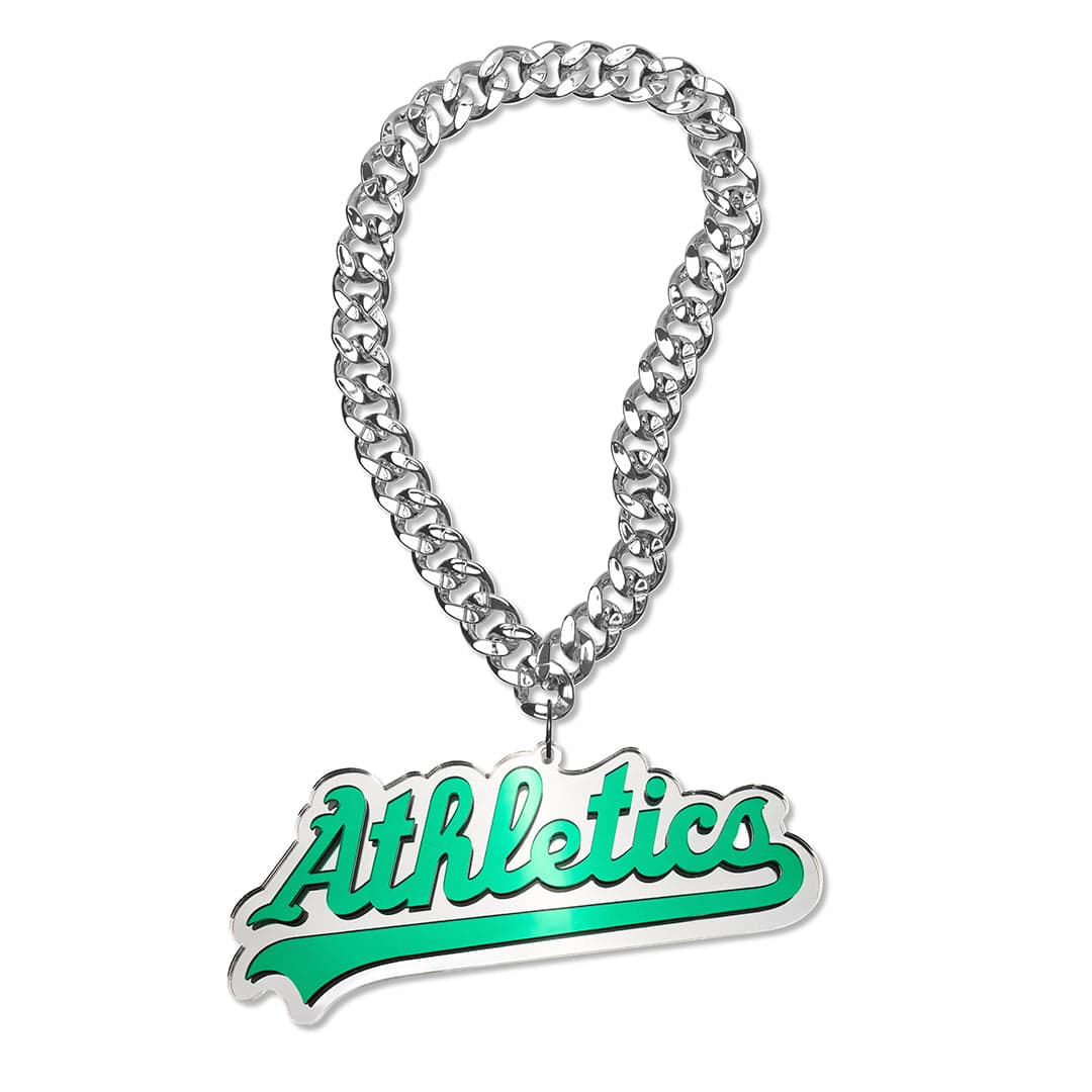 Trophy Script Las Vegas Athletics Script Logo MLB Chromatic Turnover Chain - TrophySmack