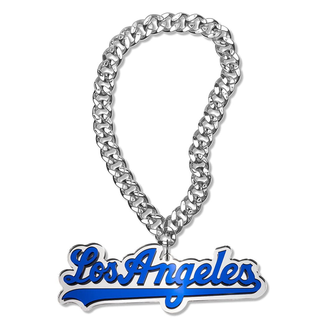 Trophy Script Los Angeles Dodgers Script Logo MLB Chromatic Turnover Chain - TrophySmack