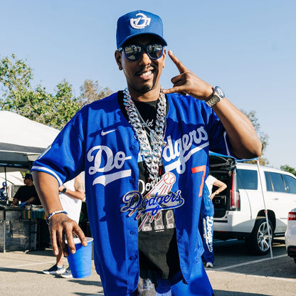 TrophySmack Los Angeles Dodgers Script MLB Chromatic Turnover Chain