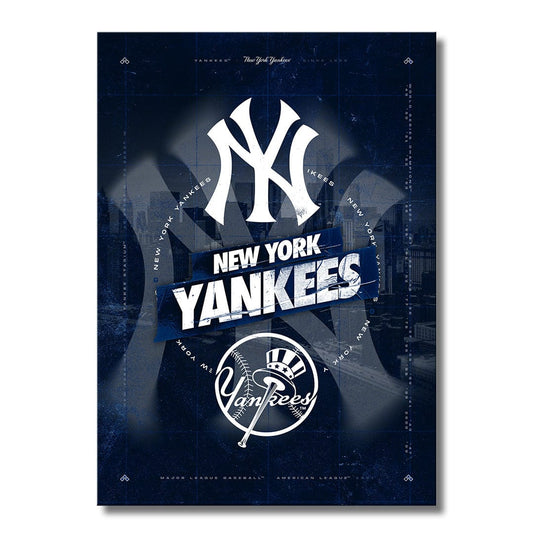 TrophySmack New York Yankees City Skyline Stacked - MLB Metal Wall Art