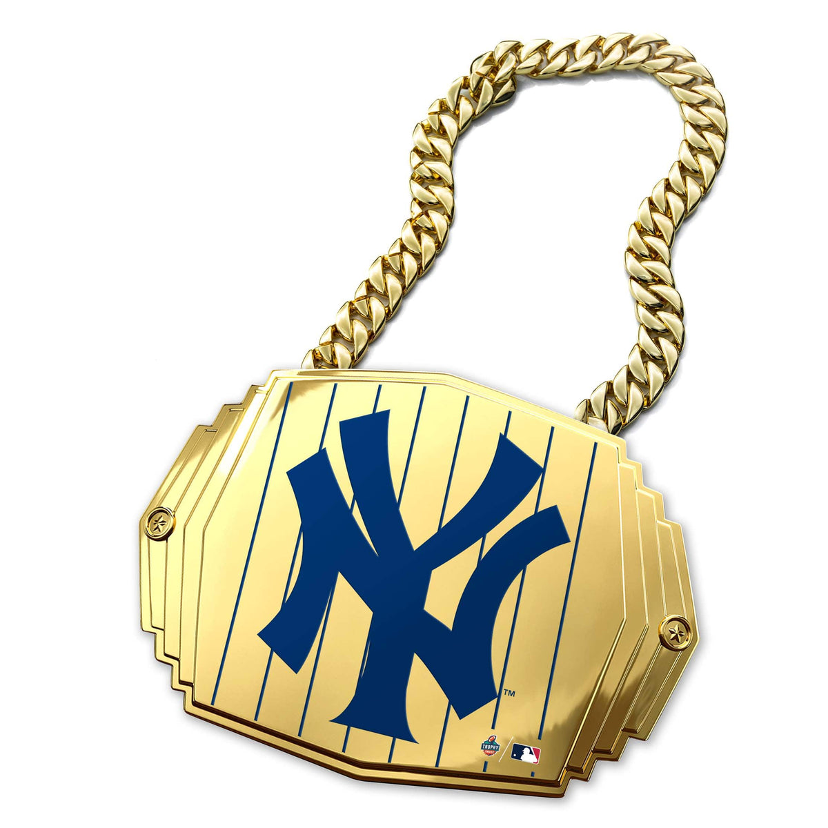 Yankees Necklace, Gold Sterling Silver New York Yankees Pendant