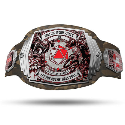 TrophySmack Rolling Stories D&D Campaign Completion Belt