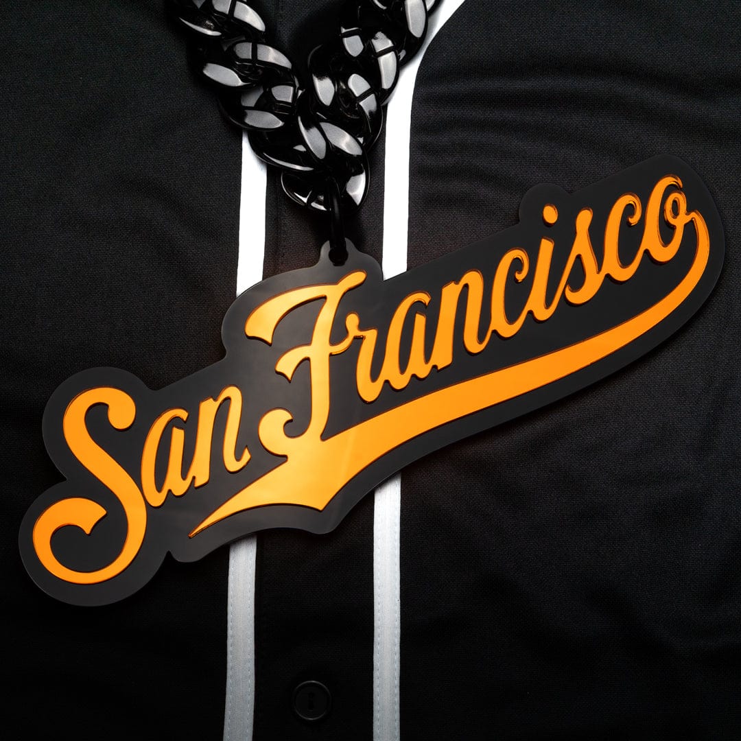 Trophy Script San Francisco Giants Script Logo MLB Chromatic Chain - TrophySmack