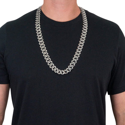 TrophySmack Silver Cuban Link Chain