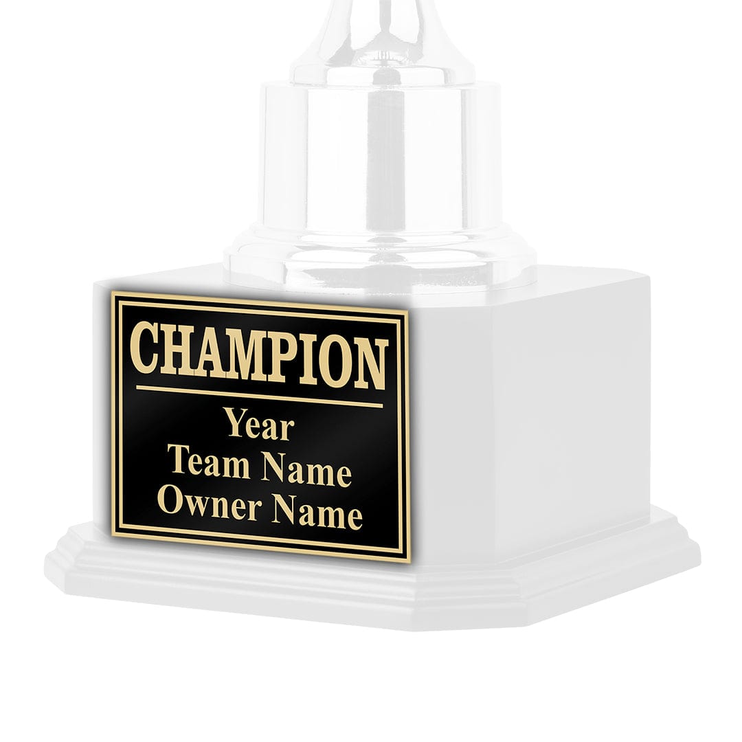 TrophySmack Square Base Champion Plate - Black/Gold