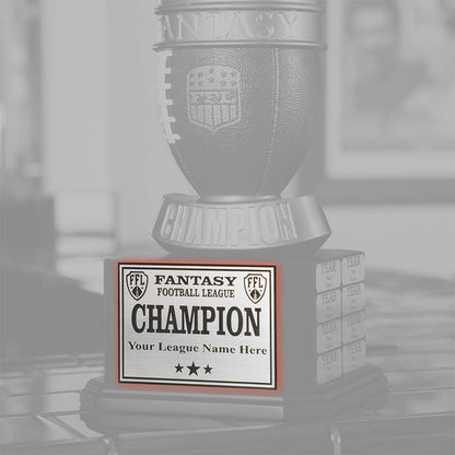 TrophySmack Square Base League Plate - Silver