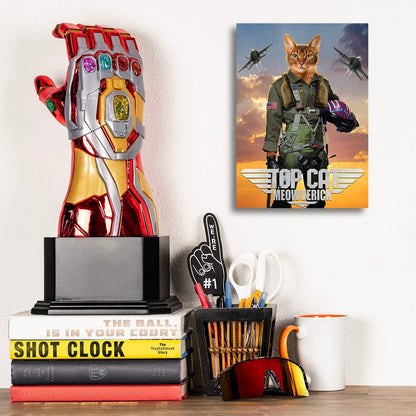 TrophySmack Top Cat Meowverick - Metal Wall Art