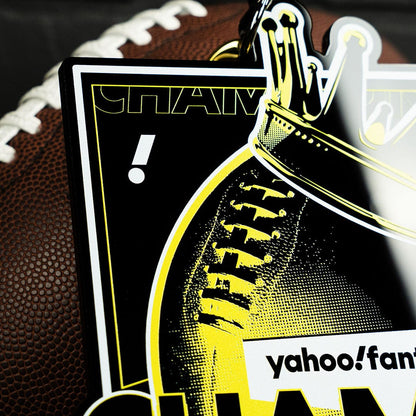 TrophySmack Yahoo! Fantasy Football Champ Chromatic Chain - Crown Football Edition
