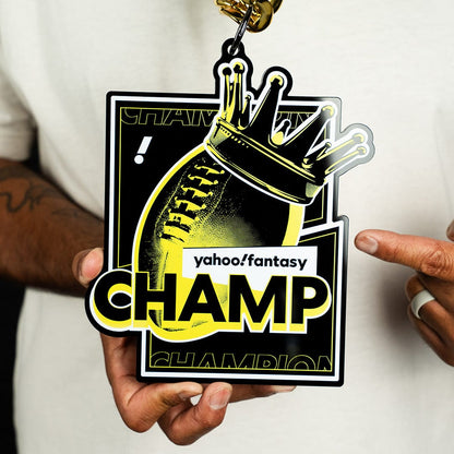 TrophySmack Yahoo! Fantasy Football Champ Chromatic Chain - Crown Football Edition