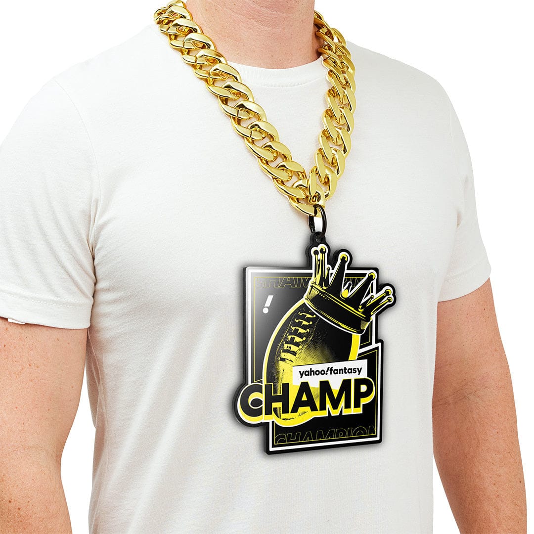 TrophySmack Yahoo! Fantasy Football Champ Chromatic Chain - Crown Football Edition
