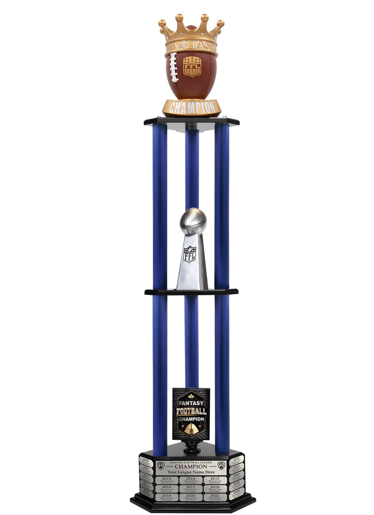 TrophySmack 26"-56” Fantasy Football Golden Crown Trophy