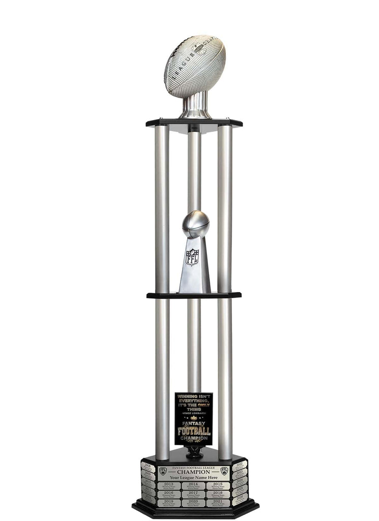 Silver Fantasy Football Perpetual Trophy 26"56" 26" / Red / FFL