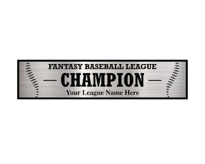 3 Column Baseball / Fantasy Baseball League Plate