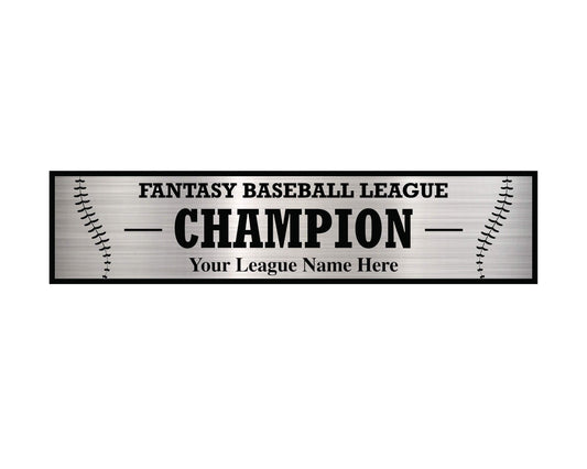 3 Column Baseball / Fantasy Baseball League Plate