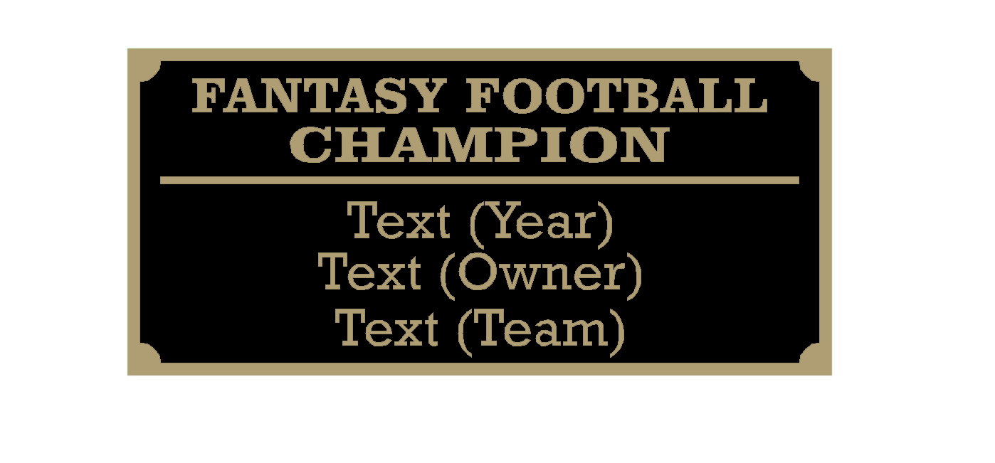 TrophySmack Copy of Engraved Free Name Plate - Black/Gold