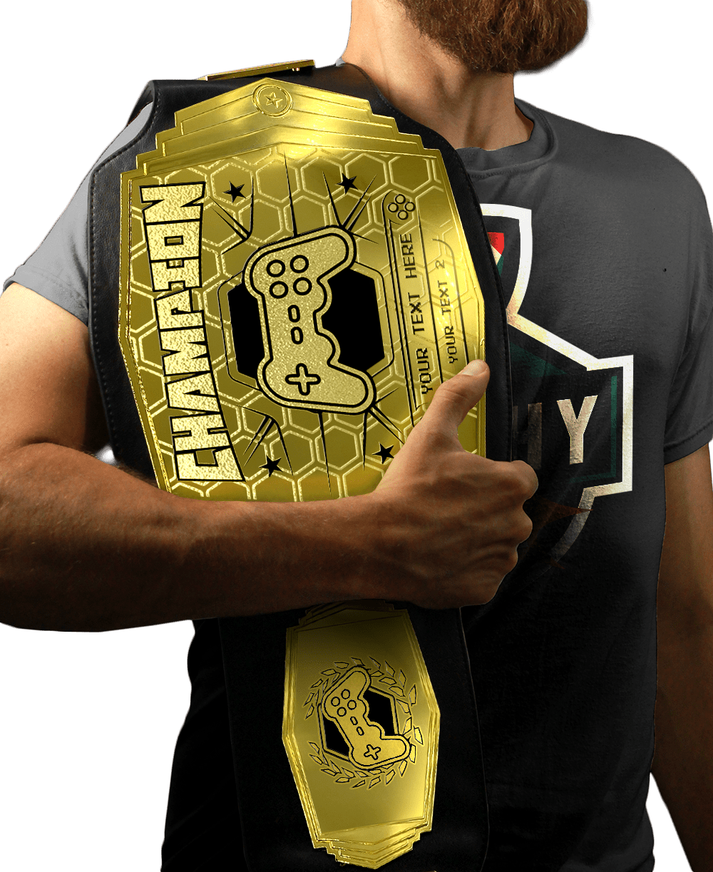 TrophySmack E-Sports Championship Belt - Gold