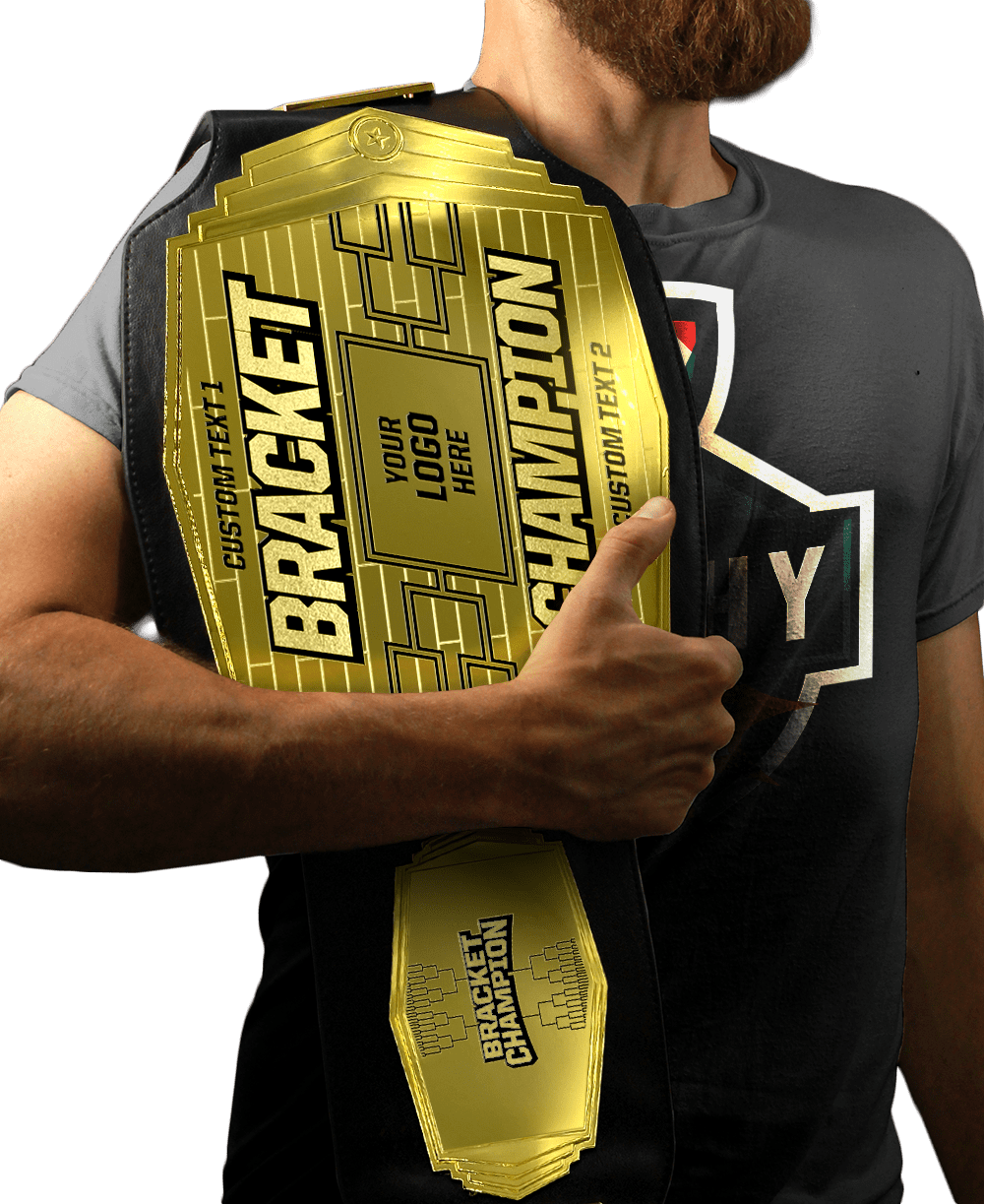 TrophySmack March Madness Bracket Championship Belt - Gold