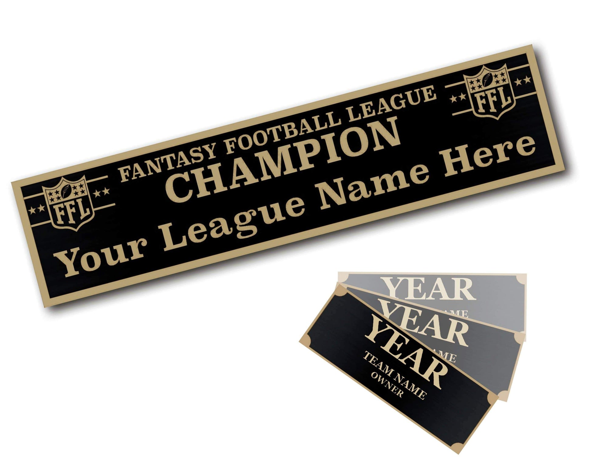 TrophySmack Perpetual Trophy Engravings - Fantasy Football - Gold