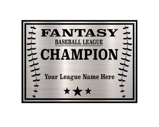 Square Base Baseball / Fantasy Baseball League Plate