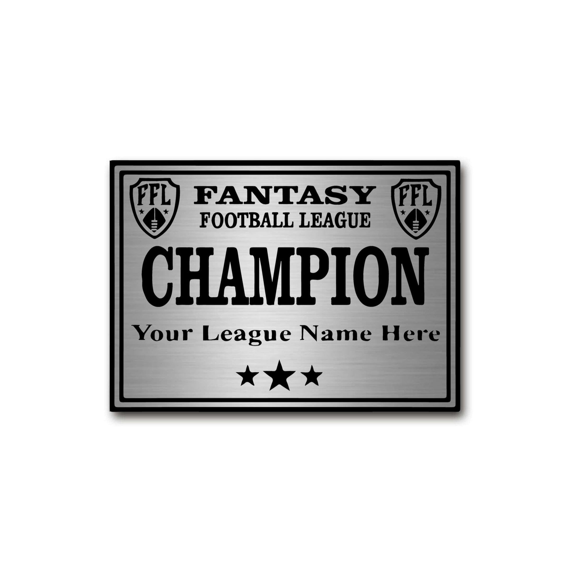 Square Base League Plate - Silver - TrophySmack square-base-league-plate-silver-trophysmack