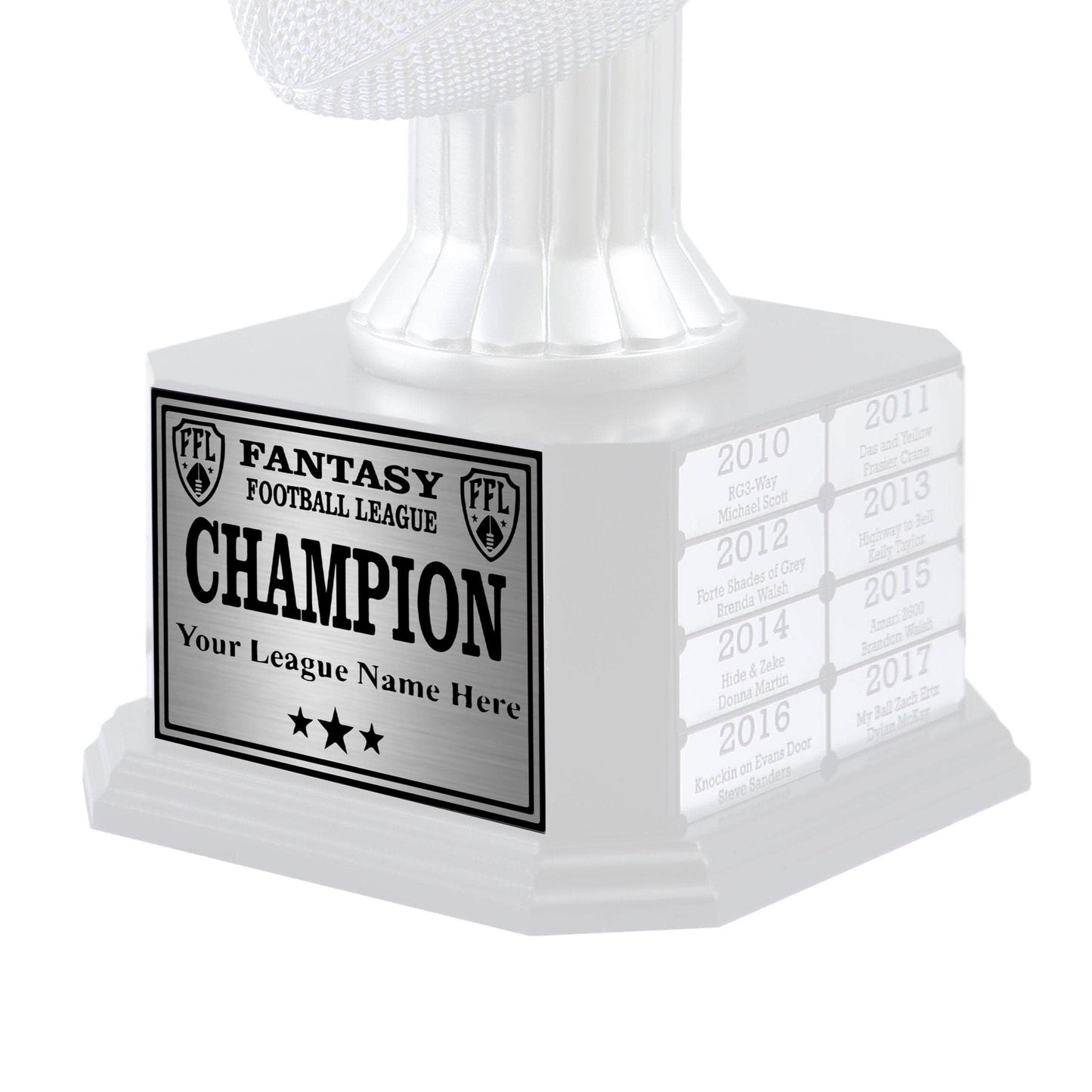TrophySmack Square Base League Plate - Champion