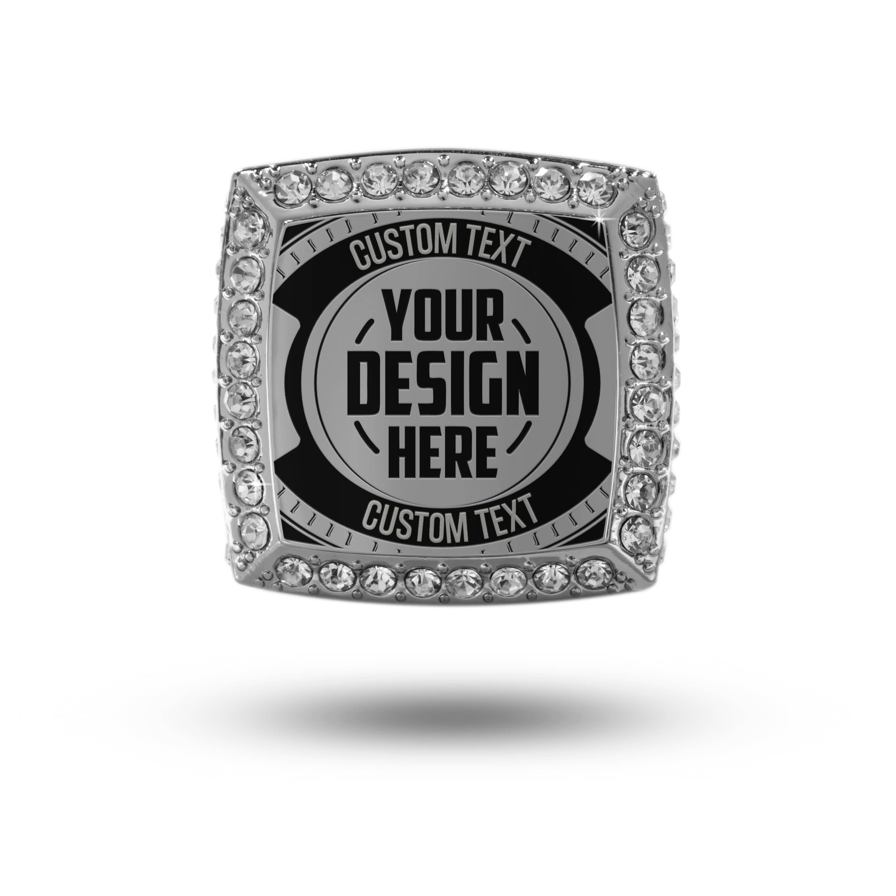 Championship Ring with custom text and color - basketball, baseball,  football, hockey - high school, college sports